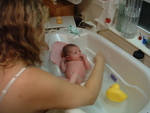 I was taking a bath