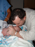 Daddy kissing Sofia