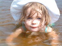 Highlight for Album: Swimming - Backyard Pool &amp; Falls Lake 2007 July
